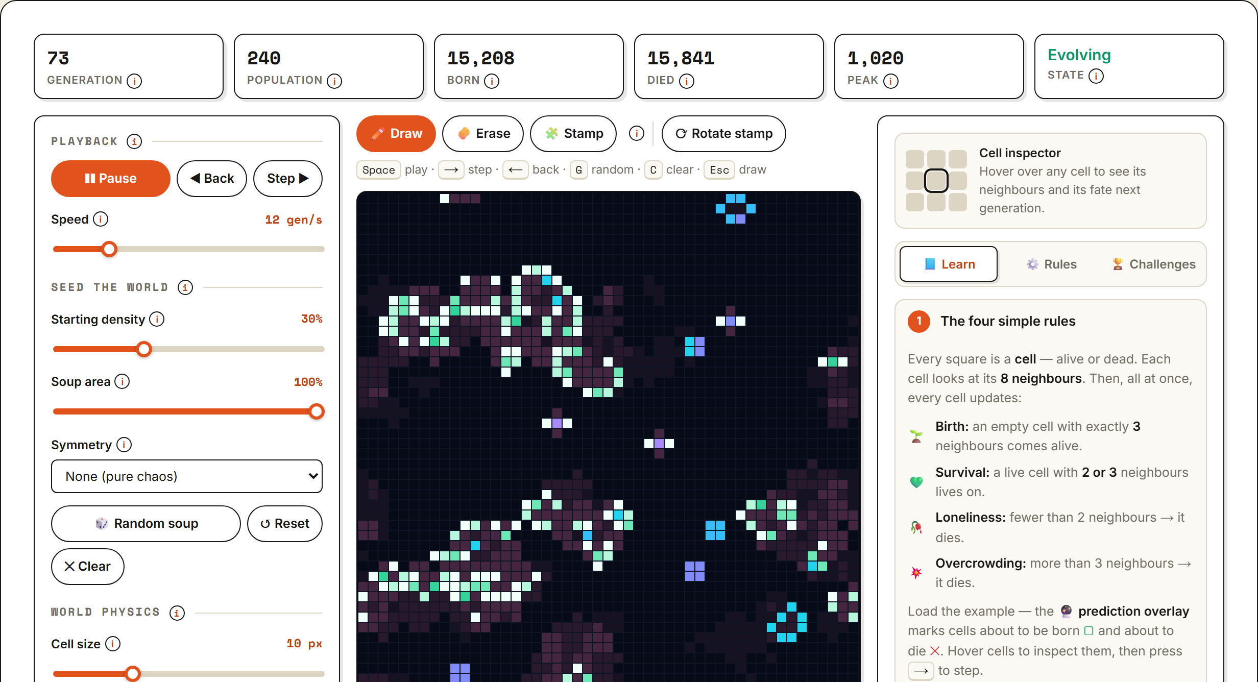 Life Lab: Conway's Game of Life preview